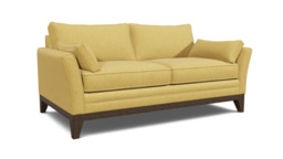 Yellow Velvet 3 Seater Sofa - Modern Style Custom Sofa In Stain Resistant Velvet - Exmouth Range