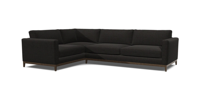Black Velvet 4 Seater Corner Sofa - Modern Style Custom Sofa In Easy Clean Velvet - Darwin Range - image 1