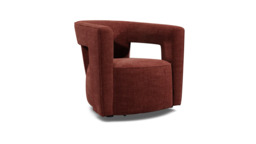 Purple Velvet Swivel Armchair - Modern Designer Swivel Accent Custom Arm Chair In Easy Clean Velvet - Chiswick Range