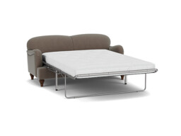 Brown Velvet 3.5 Seater Sofabed - Traditional Fold Out Custom Sofa Bed In Easy Clean Velvet - Lincoln Range