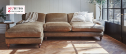Pink Velvet 4 Seater Left Corner Sofa - Traditional Style Custom Sofa In Stain Resistant Velvet - Galloway Range - thumbnail 9