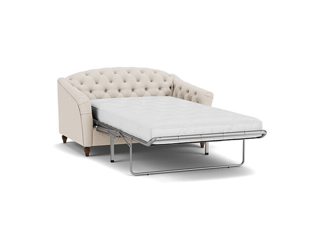 Cream Fabric 2 Seater Sofabed - Traditional Fold Out Custom Sofa Bed - Payton Range - image 1