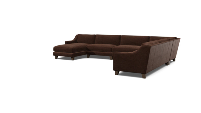 Banbury Large Luxury U-Shape Corner Sofa in Brown - Darlings of Chelsea - image 1