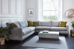 Cream Fabric 4 Seater Right Corner Sofa - Modern Style Custom Sofa - Darwin Range - thumbnail 3