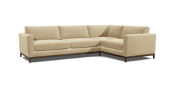 Cream Fabric 4 Seater Right Corner Sofa - Modern Style Custom Sofa - Darwin Range