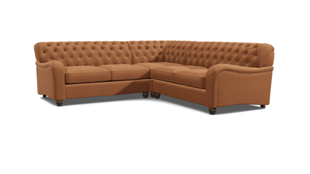 Bakewell 2 Seater Corner Sofa Bed orange - image 1