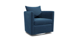 Blue Velvet Armchair - Modern Accent Custom Arm Chair In Easy Clean Velvet - Tottenham Range - thumbnail 1