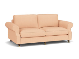 Pink Velvet 4 Seater Sofa - Traditional Style Custom Sofa In Stain Resistant Velvet - Kendal Range - thumbnail 1