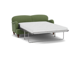 Green Linen 3.5 Seater Sofabed - Traditional Fold Out Custom Sofa Bed - Lincoln Range