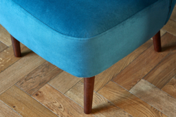 Red Velvet Chair - Modern Accent Custom Arm Chair In Easy Clean Velvet - Penryn Range - thumbnail 4
