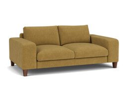 Yellow Velvet 2.5 Seater Sofa - Modern Style Custom Sofa In Stain Resistant Velvet - Kingly Range - thumbnail 1