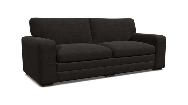 Black Velvet 3.5 Seater Sofa - Modern Style Custom Sofa In Easy Clean Velvet - Sloane Range - image 1