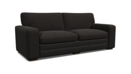 Black Velvet 3.5 Seater Sofa - Modern Style Custom Sofa In Easy Clean Velvet - Sloane Range