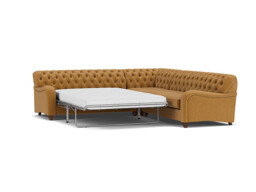 Bakewell 3.5 Seater Corner Sofa Bed orange