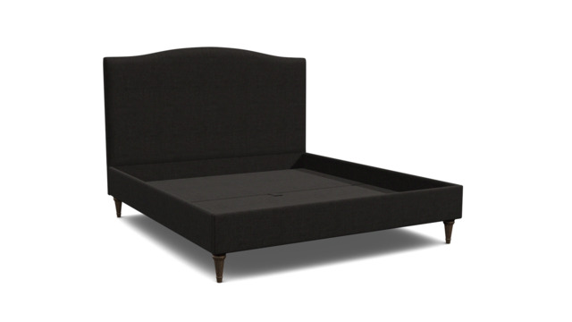 Black Velvet Super King Size Bed Frame - Traditional Low End With Large Headboard In Easy Clean Velvet - Avebury Range - image 1