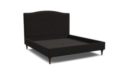 Black Velvet Super King Size Bed Frame - Traditional Low End With Large Headboard In Easy Clean Velvet - Avebury Range - thumbnail 1