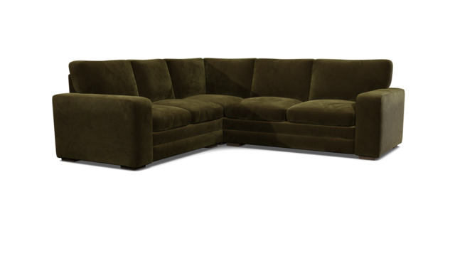 Green Linen 2X2.5 Seater Corner Sofabed - Modern Style Custom Sofa - Sloane Range - image 1