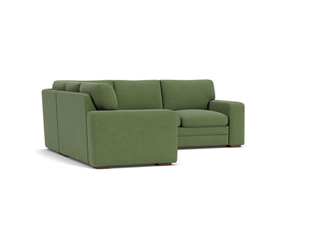 Green Linen 2X2.5 Seater Corner Sofabed - Modern Style Custom Sofa - Sloane Range - image 1