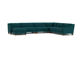 Banbury Large Luxury U-Shape Corner Sofa in Teal - Darlings of Chelsea