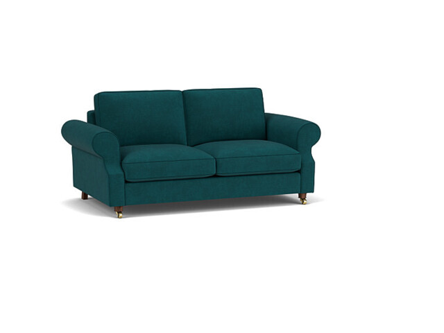 Teal Velvet 3 Seater Sofabed - Traditional Fold Out Custom Sofa Bed In Stain Resistant Velvet - Kendal Range - image 1