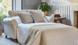 Teal Velvet 3 Seater Sofabed - Traditional Fold Out Custom Sofa Bed In Stain Resistant Velvet - Kendal Range - thumbnail 3