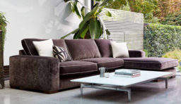 Grey Fabric 2 Seater Sofa With Chaise - Modern Style Custom Sofa In Easy Clean Fabric - Ashdown Range - thumbnail 2