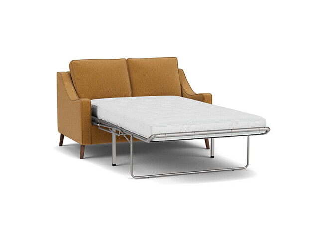 Orange Velvet 2 Seater Sofabed - Modern Fold Out Custom Sofa Bed In Stain Resistant Velvet - Weymouth Range - image 1