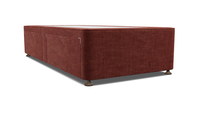 Purple Velvet Single Bed Divan - Modern Style Divan Base In Easy Clean Velvet - Barnsley Range - image 1