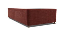 Purple Velvet Single Bed Divan - Modern Style Divan Base In Easy Clean Velvet - Barnsley Range - thumbnail 1