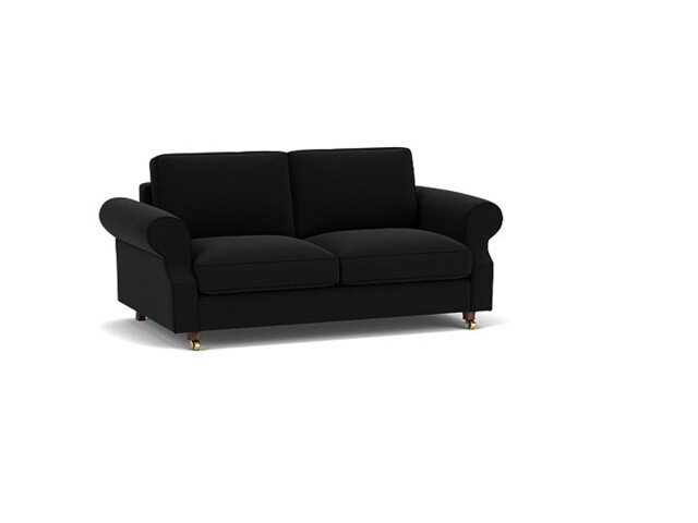Black Velvet 3.5 Seater Sofabed - Traditional Fold Out Custom Sofa Bed In Easy Clean Velvet - Kendal Range - image 1