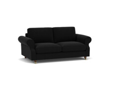 Black Velvet 3.5 Seater Sofabed - Traditional Fold Out Custom Sofa Bed In Easy Clean Velvet - Kendal Range