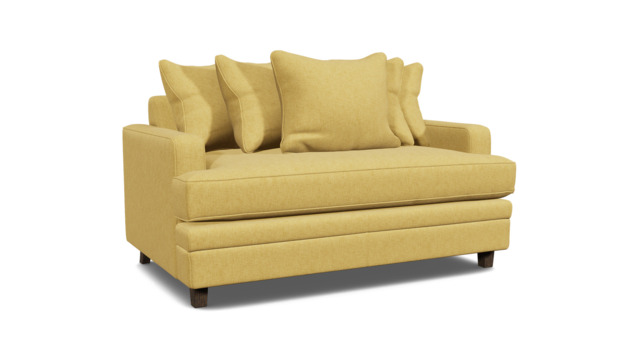 Streatham Scatter Back Loveseat Sofa Bed yellow - image 1