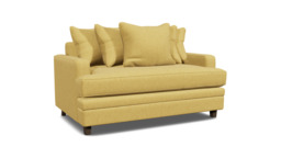 Streatham Scatter Back Loveseat Sofa Bed yellow