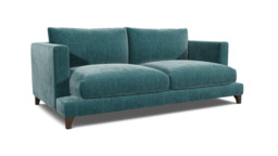 Teal Velvet 4 Seater Sofa - Modern Style Custom Sofa In Stain Resistant Velvet - Holland Range
