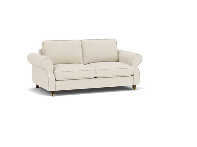 White Chenille 3 Seater Sofabed - Traditional Fold Out Custom Sofa Bed In Stain Resistant Chenille - Kendal Range - image 1