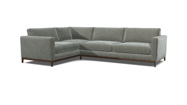Grey Fabric 4 Seater Corner Sofa - Modern Style Custom Sofa In Easy Clean Fabric - Darwin Range - image 1