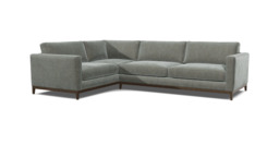 Grey Fabric 4 Seater Corner Sofa - Modern Style Custom Sofa In Easy Clean Fabric - Darwin Range - thumbnail 1