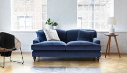 Pink Velvet 3 Seater Sofa - Traditional Style Custom Sofa In Stain Resistant Velvet - Galloway Range - thumbnail 2