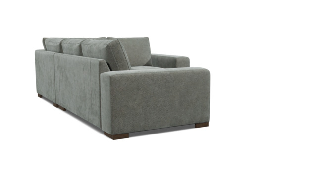 Grey Fabric 3 Seater Right Corner Sofa - Modern Style Custom Sofa In Easy Clean Fabric - Ashdown Range - image 1