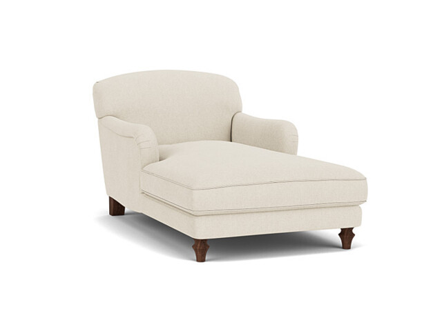 Darlings of Chelsea Evelyn Stylish White Armchair Chaise Day Bed - image 1