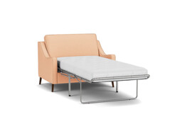 Pink Velvet Loveseat Armchair Sofabed - Modern Pull Out Chair Bed In Stain Resistant Velvet - Weymouth Range - thumbnail 1