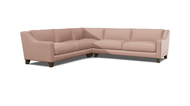 Pink 4 Seater Corner Sofa - Modern Style Fabric Luxury Premium Corner Sofa - Banbury Range - image 1