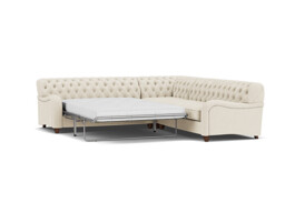 Bakewell 3.5 Seater Corner Sofa Bed white - thumbnail 1