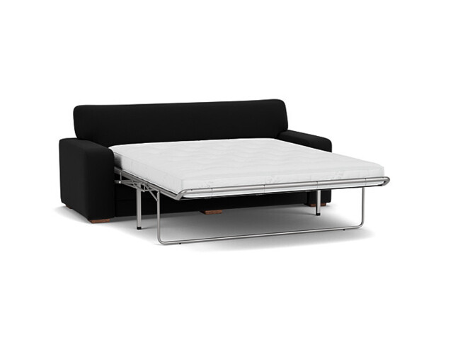 Black Velvet 3.5 Seater Sofabed - Modern Fold Out Custom Sofa Bed In Easy Clean Velvet - Sloane Range - image 1