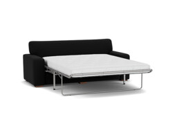 Black Velvet 3.5 Seater Sofabed - Modern Fold Out Custom Sofa Bed In Easy Clean Velvet - Sloane Range - thumbnail 1
