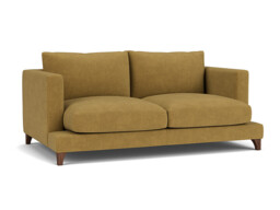 Yellow Velvet 3 Seater Sofa - Modern Style Custom Sofa In Stain Resistant Velvet - Holland Range - thumbnail 1