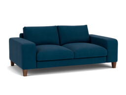 Blue Velvet 2.5 Seater Sofa - Modern Style Custom Sofa In Easy Clean Velvet - Kingly Range - thumbnail 1