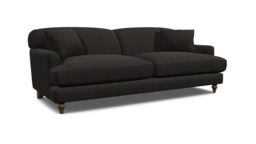 Black Velvet 4 Seater Sofa - Traditional Large Custom Sofa In Easy Clean Velvet - Galloway Range