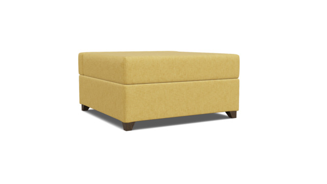 Yellow Velvet Footstool Fold Out Bed - Ottoman Pullout Single Bed In Stain Resistant Velvet - Barnet Range - image 1