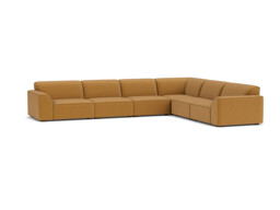 Dalston Extra Large Corner Sofa orange - thumbnail 1